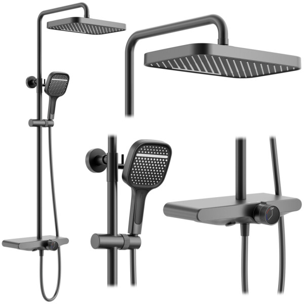 REA - Sprchový set Bari Titanium REA-P0890