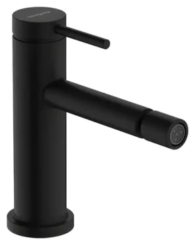 Hansgrohe Bidetová baterie s výpustí, matná černá / Bidetová baterie / Pákové ovládání / Keramická kartuše (73201670)