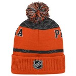 Outerstuff Dětská zimní čepice Philadelphia Flyers NHL Puck Pattern Cuffed Pom