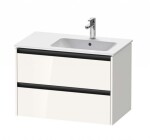 DURAVIT - Ketho.2 Umyvadlová skříňka 55x81x48 cm, 2 zásuvky, lesklá bílá K25268022220000