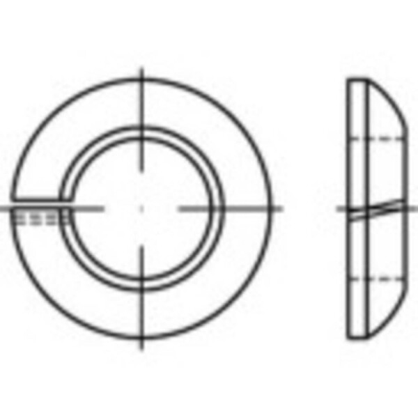 TOOLCRAFT 147240 pérová podložka vnitřní Ø: 22.5 mm DIN 74361 pružinová ocel galvanizováno zinkem 100 ks