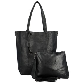 Stylová sada: Kabelka přes rameno a crossbody Leonita, černá