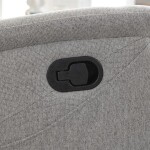 Relaxační křeslo, manuální ovládání, světle šedá látka