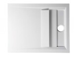 POLYSAN - VARESA sprchová vanička z litého mramoru se záklopem, obdélník 110x90cm, bílá 72938