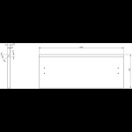 MEXEN/S - Rivel koupelnová skříňka pod umyvadlo 50, 2 zásuvky, reliéf , grafit mat 91A20-05047-2-BFF66