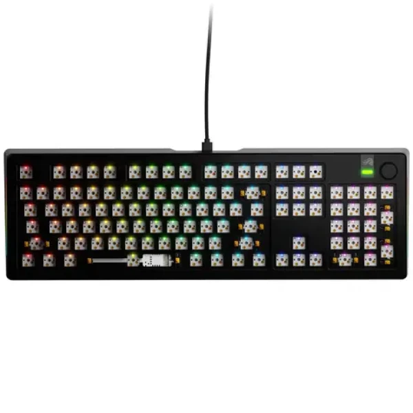 Glorious GMMK 3 Pro 100% barebone ANSI černá / herní 100% / USB-C / bez spínačů / ANSI layout / RGB / 1.4m (GLO-KB-GMMK3-PRO-100-BB-W-BLK-US)
