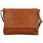Stylová dámská koženková crossbody kabelka Annalotte, hnědá