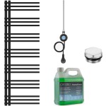 CERANO Koupelnový elektrický radiátorový set Burke - L/P - WIFI - 600W - černá matná - 1500x500 mm