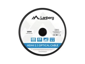 Lanberg HDMI 2.1 (M) - HDMI 2.1 (M) 100m černá / Optický kabel / AOC / 8K / 48 Gbit/s (CA-HDMI-30FB-1000-BK)
