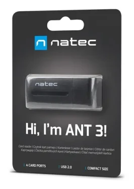 Natec MINI ANT All in One / Čtečka paměťových karet / USB 2.0 / SD/MMC/MS/microSD/M2 (NCZ-0560)