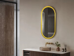 Zrcadlo se senzorem SAT Aurum 40x80 cm broušené zlato SATZAUR4080BZ SATZAUR4080BZ