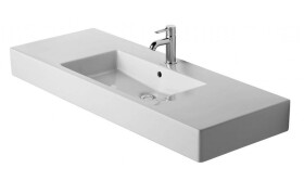 DURAVIT - Vero Umyvadlo 125x49 cm, s 1 otvorem pro baterii, s WonderGliss, alpská bílá 03291200001