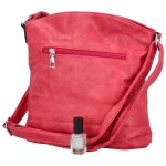 Módní dámská koženková crossbody kabelka Lajla, fuchsiová
