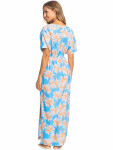 Roxy DYNAMITE GIRL AGAIN AZURE BLUE PALM ISLAND šaty dlouhé