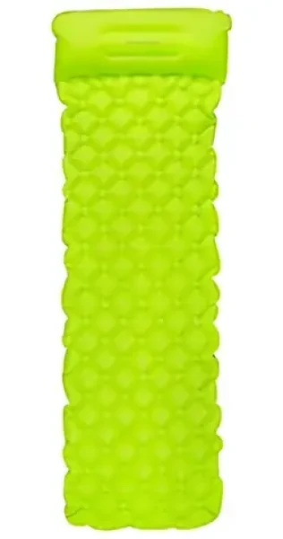 Spokey AIR BED PILLOW zelená / Nafukovací matrace / 190 x 60 x 6 cm / R-Value 2.5 (5905339410597)