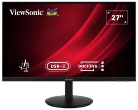 27" ViewSonic VG2709U-2K černá / Monitor / IPS / QHD 2560x1440 / 100Hz / USB-C / HDMI / DP / Ethernet / Repro / VESA (VG2709U-2K)