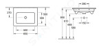 VILLEROY & BOCH - Venticello Umyvadlo 650x500 mm, s přepadem, bez otvoru pro baterii, CeramicPlus, alpská bílá 412467R1