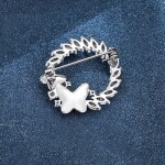 Brož Swarovski Elements Montanari II - motýl, Modrá