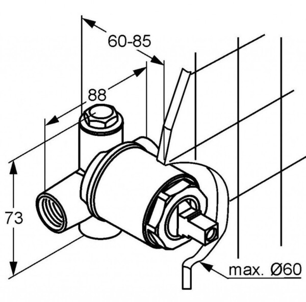 KLUDI - Montážní tělesa Montážní těleso pod omítku pro sprchovou baterii 38826N