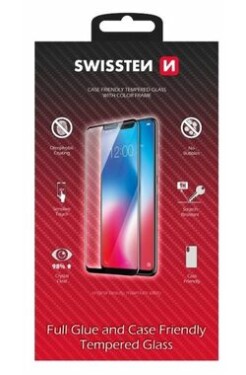 SWISSTEN FULL GLUE COLOR FRAME CASE FRIENDLY sklo pro XIAOMI REDMI NOTE 13 Pro+ 5G černá (54501861)