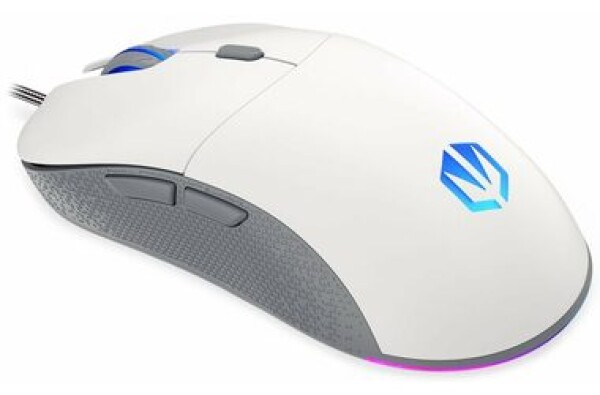 Endorfy GEM Plus bílá / optická / drátová / herní / 19000 dpi / PAW3370 / 6 tlačítek / RGB / Kailh GM8.0 / USB / 1.8m (EY6A011)