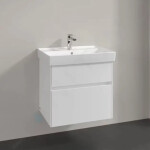 VILLEROY & BOCH - Collaro Umyvadlová skříňka, 604x546x444 mm, 2 zásuvky, Glossy White C00900DH