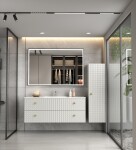 Erga Samira, LED zrcadlo 120x80cm v černém rámu, 3105 lm, 3 barvy světla, přední/zadní osvětlení, ERG-V01-SAMIRA-1280-BK