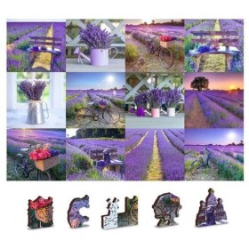 Dřevěné puzzle Levandulová Francie 2v1