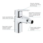 GROHE - QuickFix Start Bidetová baterie s výpustí, chrom 32560002