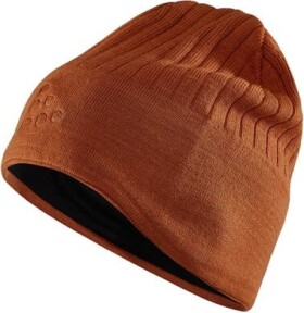 Craft ADV Windblock Knit 1912380 čepice oranžová - Běžecká čepice CRAFT ADV Windblock Knit Velikost textilu: S-M