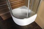 POLYSAN - SELMA hluboká sprchová vanička, čtvrtkruh 90x90x30cm, R550, bílá 28611