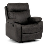 Polohovací křeslo, elektrické zabudované ovládání, hnědá, látka vintage, TV-4094 COF3