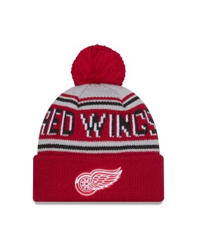New Era Pánská zimní čepice Detroit Red Wings NHL Pom Wordmark