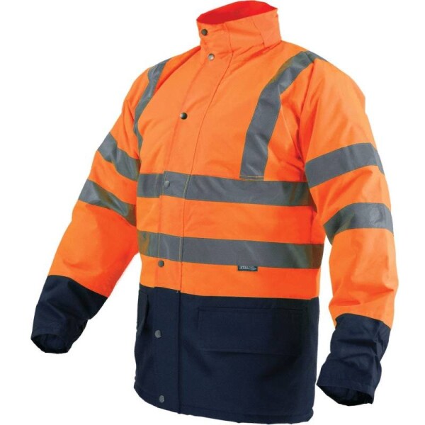 Bunda zateplená výstražná FLASH, L, oranžová, STALCO