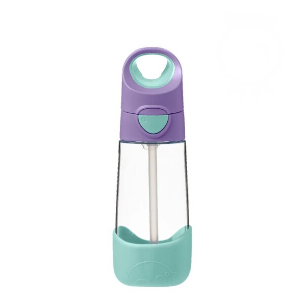 B.box Láhev na pití s brčkem 450 ml - lilac pop