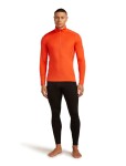 Pánské merino tričko s dlouhým rukávem ICEBREAKER Mens 200 Oasis LS Half Zip, Fervid velikost: M