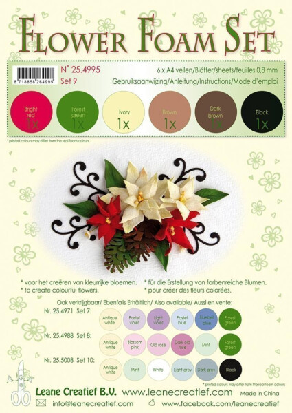 LEANE Speciální pěnová guma na výrobu květin A4 ks