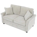 Dvoumístná pohovka, béžová, manšestrová látka, ASB-4170 BGE2