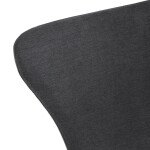 Židle jídelní, šedá látka, nohy černý kov