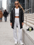 Dlouhá dámská prošívaná bunda s kapucí TY5809 černá - FashionStreet 2XL