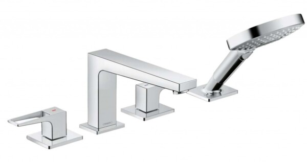 HANSGROHE - Metropol Baterie na okraj vany, 4-otvorová instalace, chrom 74553000