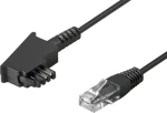 Goobay TAE-RJ45 propojovací kabel černý / Kabel / TAE-F - RJ-45 / 10 m / DSL/VDSL 100 Mbps (51235)