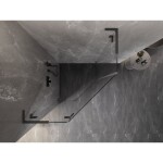 MEXEN/S - Lunar L sprchový kout pětiboký křídlový levá 80 x 80, transparent, grafit metal 831L-080L-080P-95-00-L
