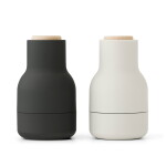 Audo Copenhagen Mlýnek na sůl a pepř Bottle Ash/Carbon Beech Small – set 2 ks, černá barva, bílá barva, plast