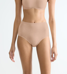 Dámské kalhotky GO Daily Cotton Highwaist 3P - BROWN - béžové 00LZ - SLOGGI NEW BEIGE XXL