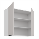 Horní skříňka Como 80 G-72 2F Barva korpusu: Bílá, Barva dvířek: Kašmír