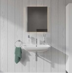 DURAVIT - ME by Starck Umyvadlo 65x49 cm, s přepadem, s otvorem pro baterii, WonderGliss, bílá 23356500001