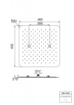STEINBERG - 390 Hlavová sprcha, 40x40 cm, kartáčovaný nerez 390 4403