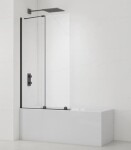 Vanová zástěna SAT Walk-In Xmotion 150x117,5 cm černá SATWIXMVZ150C SATWIXMVZ150C