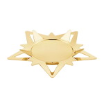 Georg Jensen Pozlacený svícen Classic Pillar Star, zlatá barva, kov